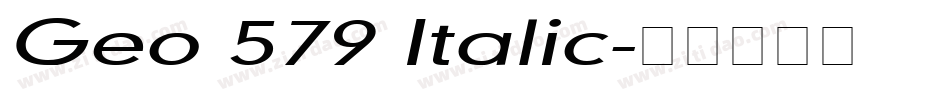 Geo 579 Italic字体转换